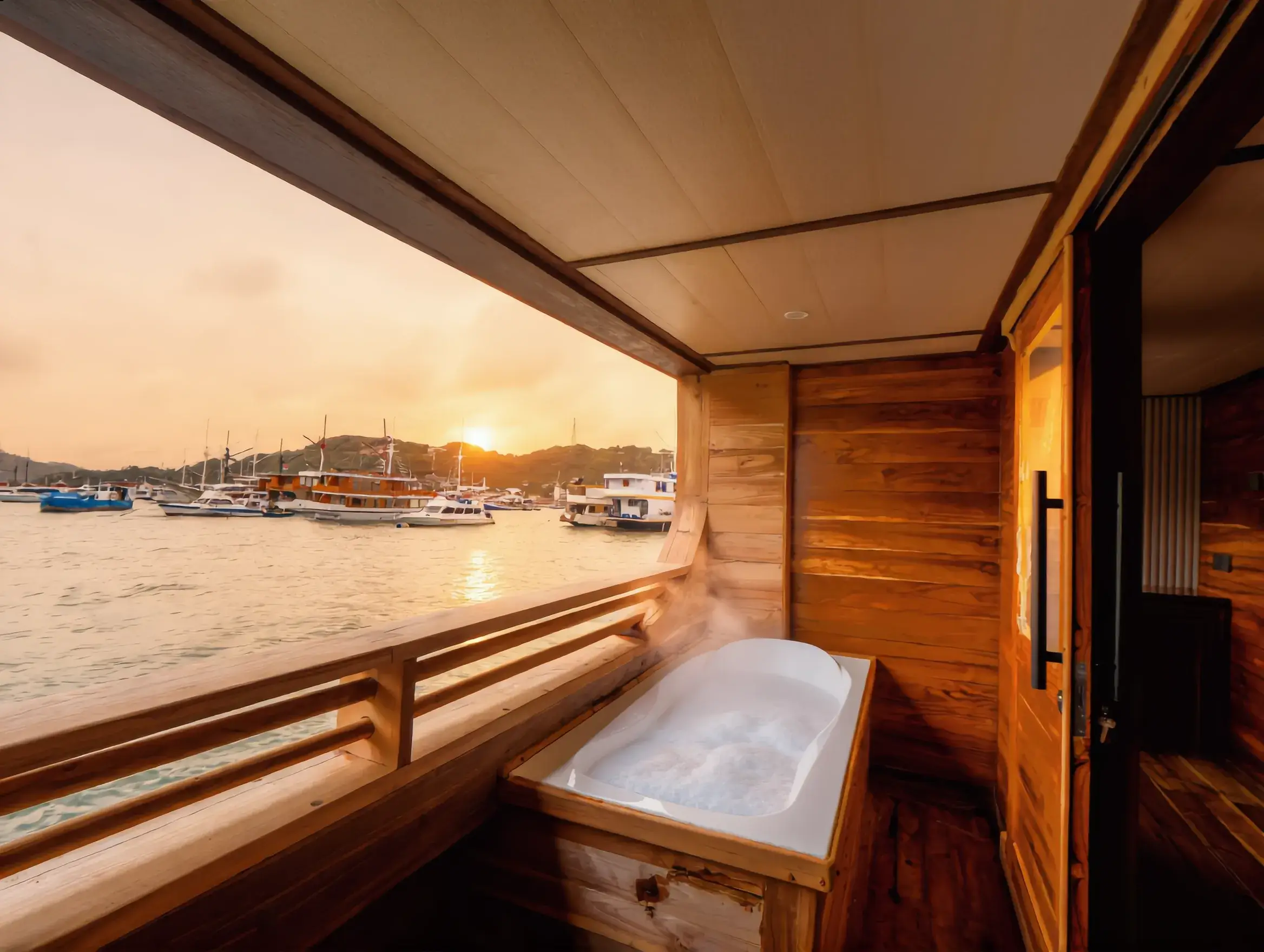 Master Cabin Bathtub | Naturalia Cruise | Komodo National Park