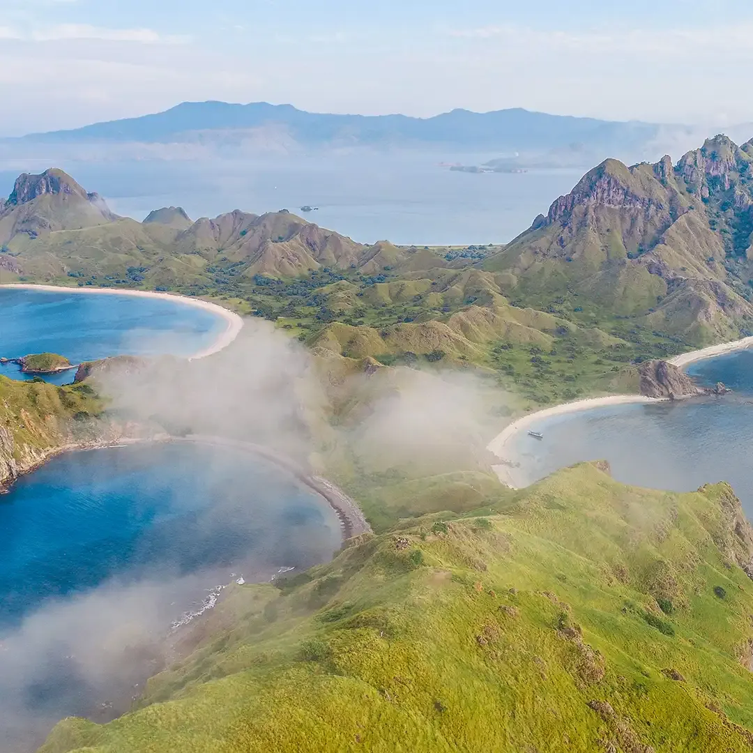 Panoramic view of Padar Island, Flores, Indonesia